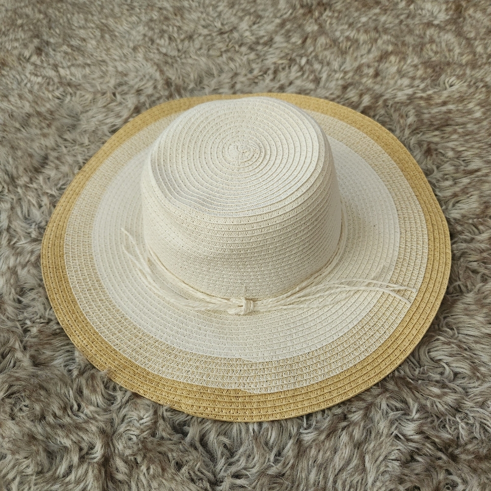 Collection 18 Straw Floppy Sunhat White